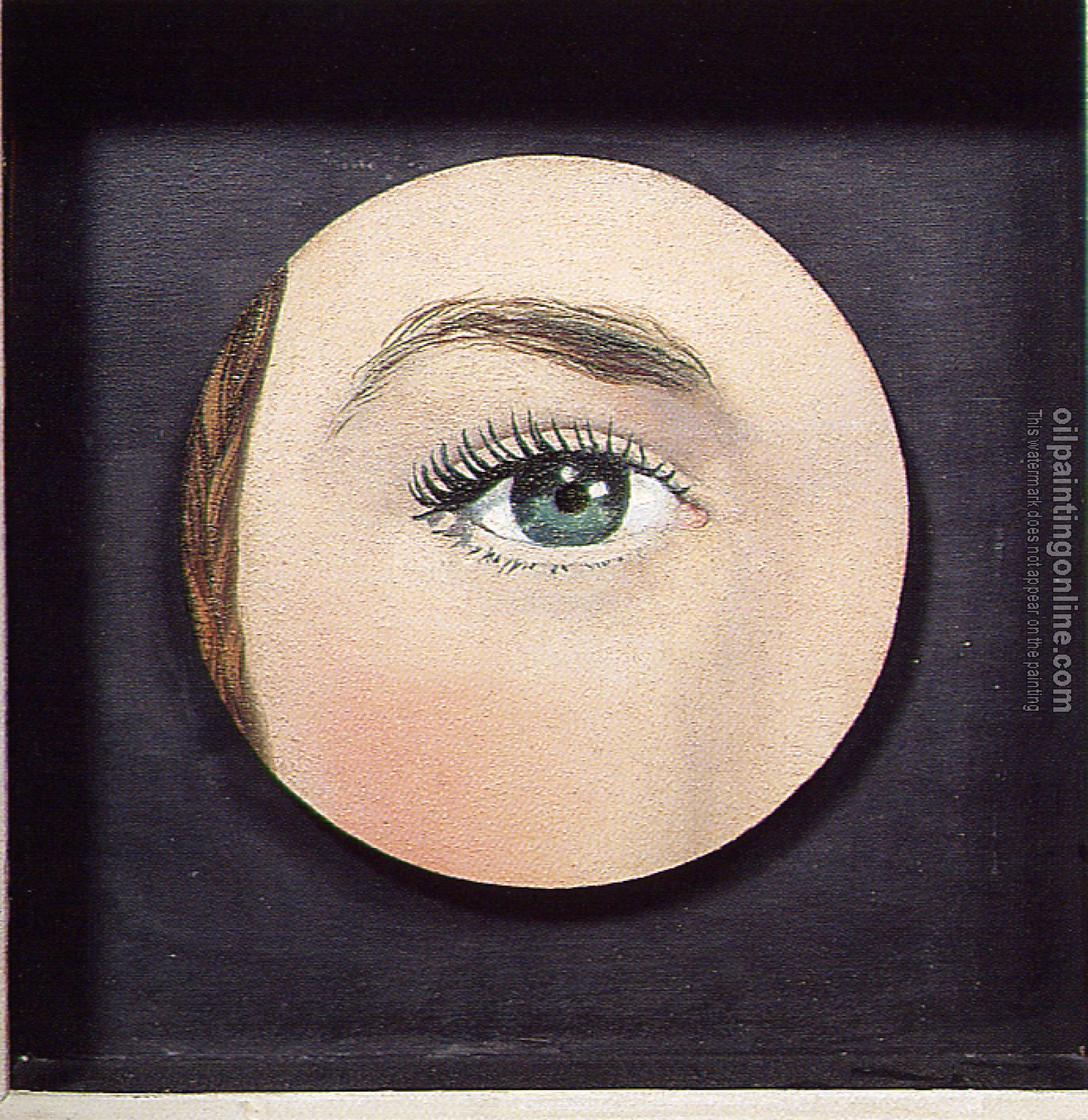 Magritte, Rene - painted object eye